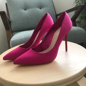 Pink Satin Heels, Brand New!